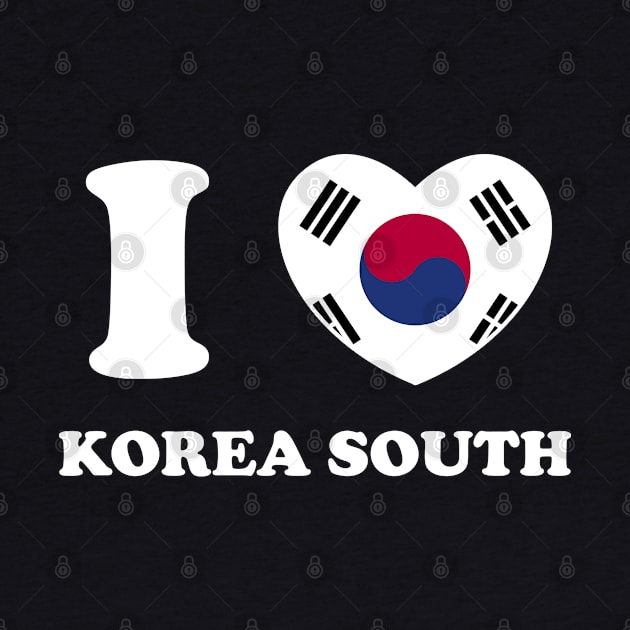 I Love Korea South Heart Flag Women Men Kids Souvenir by BramCrye